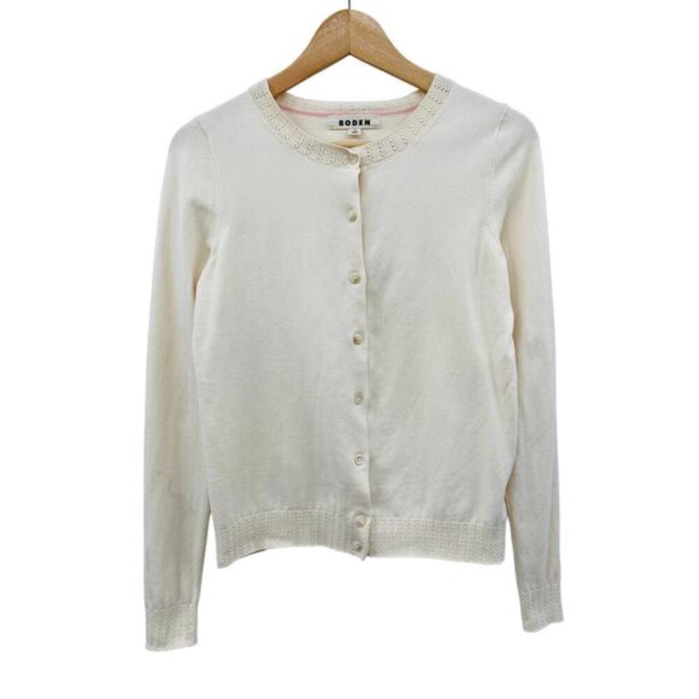 Boden ivory‎ knit cardigan sweater